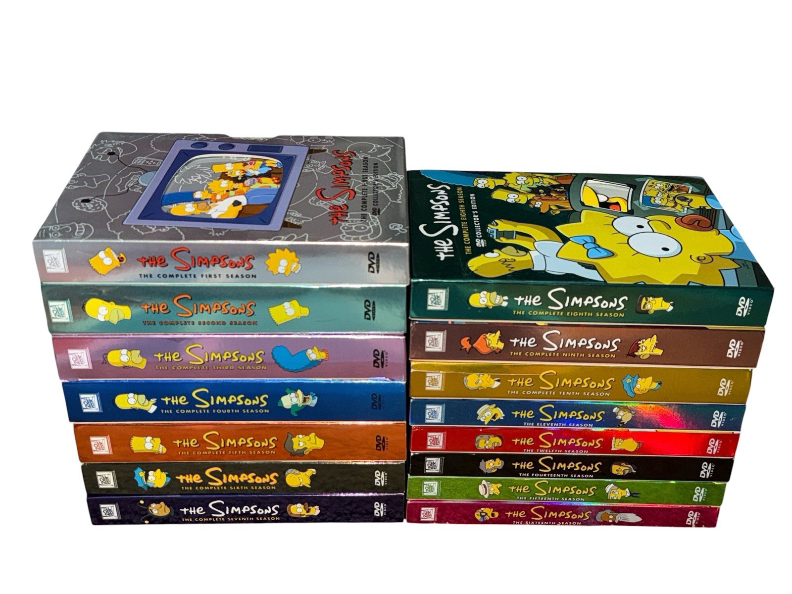 The Simpsons DVD Box Set Lot Season 1-12, 14-16 Complete w/ Inserts ALL NM-MINT