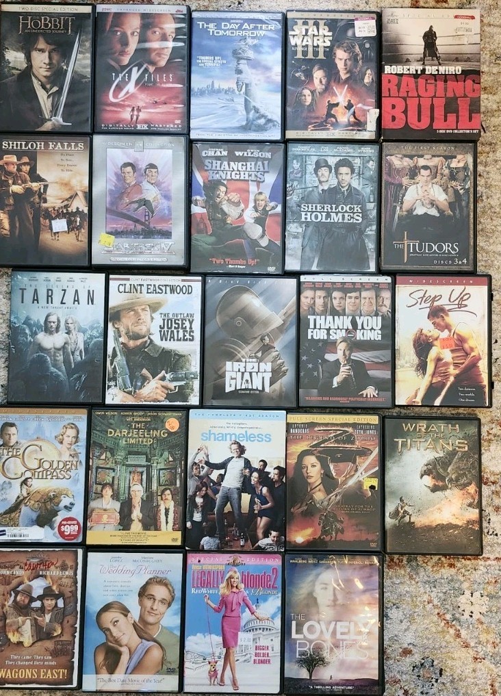 99 DVD Movie Lot Action Comedy Drama Sci-Fi Fantasy Western Family TV Series Mix