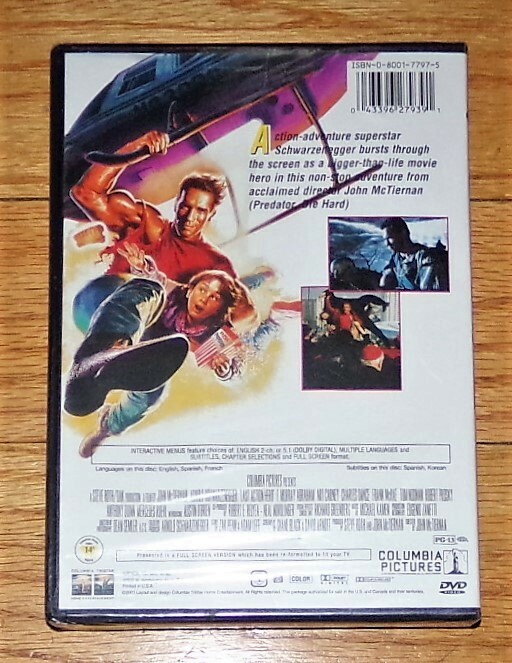 Last Action Hero (DVD, 1997, Full, Multiple Languages) Arnold Schwarzenegger NEW