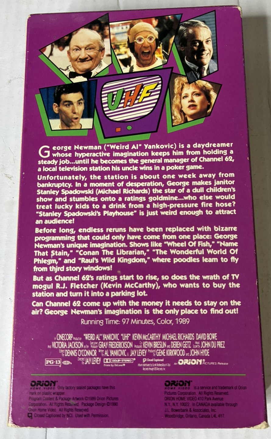 UHF (1989) VHS Weird Al Yankovic Comedy Michael Richards