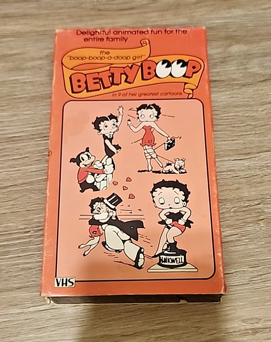 Betty Boop VHS 1985 Good Times Home W. Box Good 60 Mins B&W 9 Episodes VGT-5100