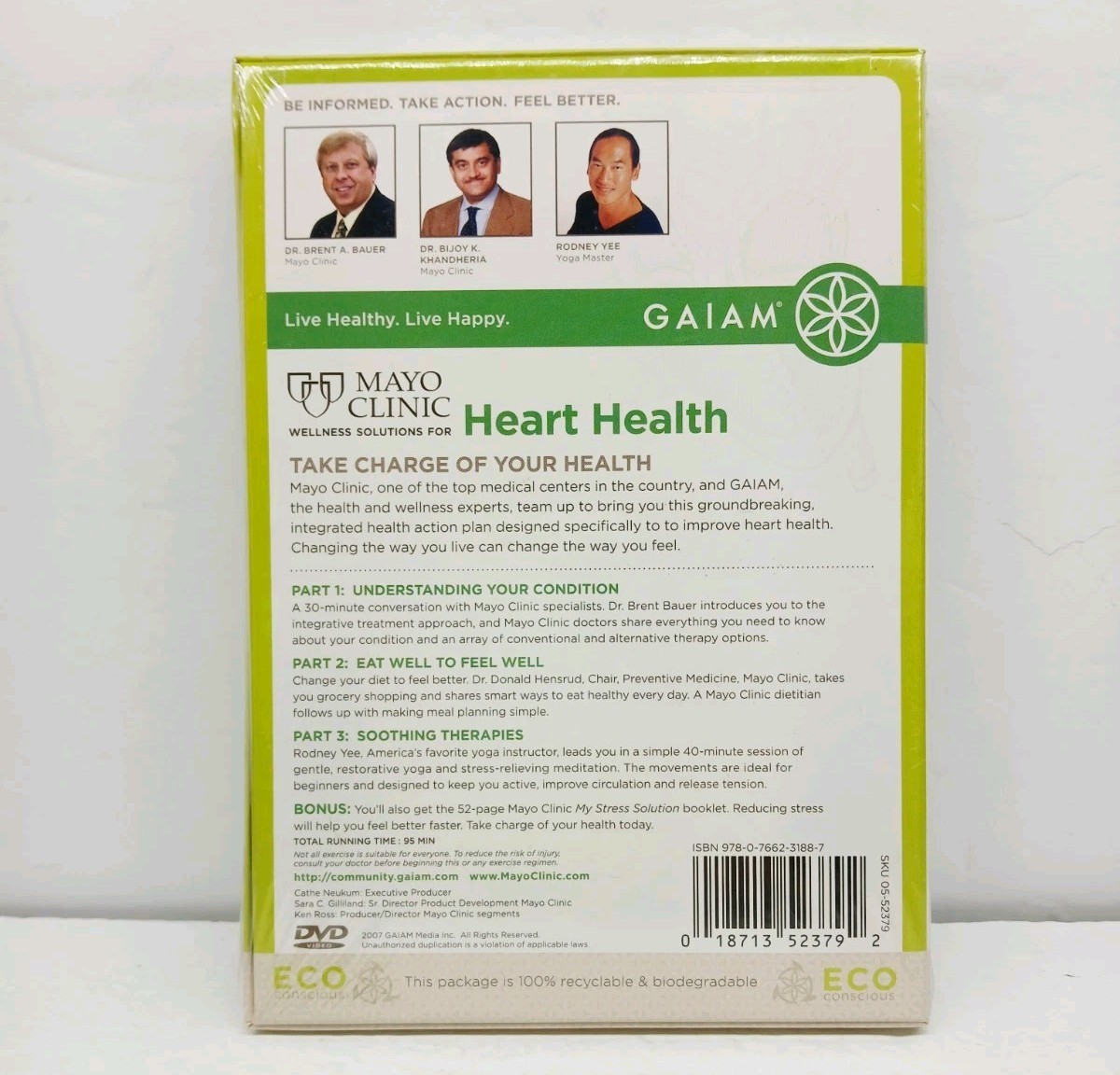 Mayo Clinic: Heart Health (DVD) Dr. Brent Bauer GAIAM Media 2007 (New Sealed)