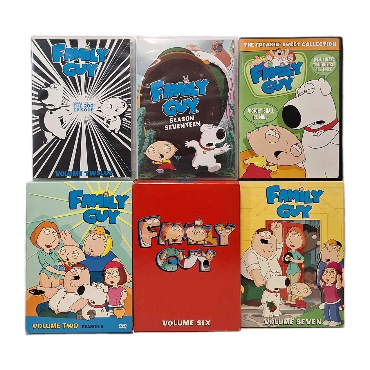 Family Guy DVD Lot Vol. 2 6 7 12 17& The Freakin’ Sweet Collection VG/VG+ Tested