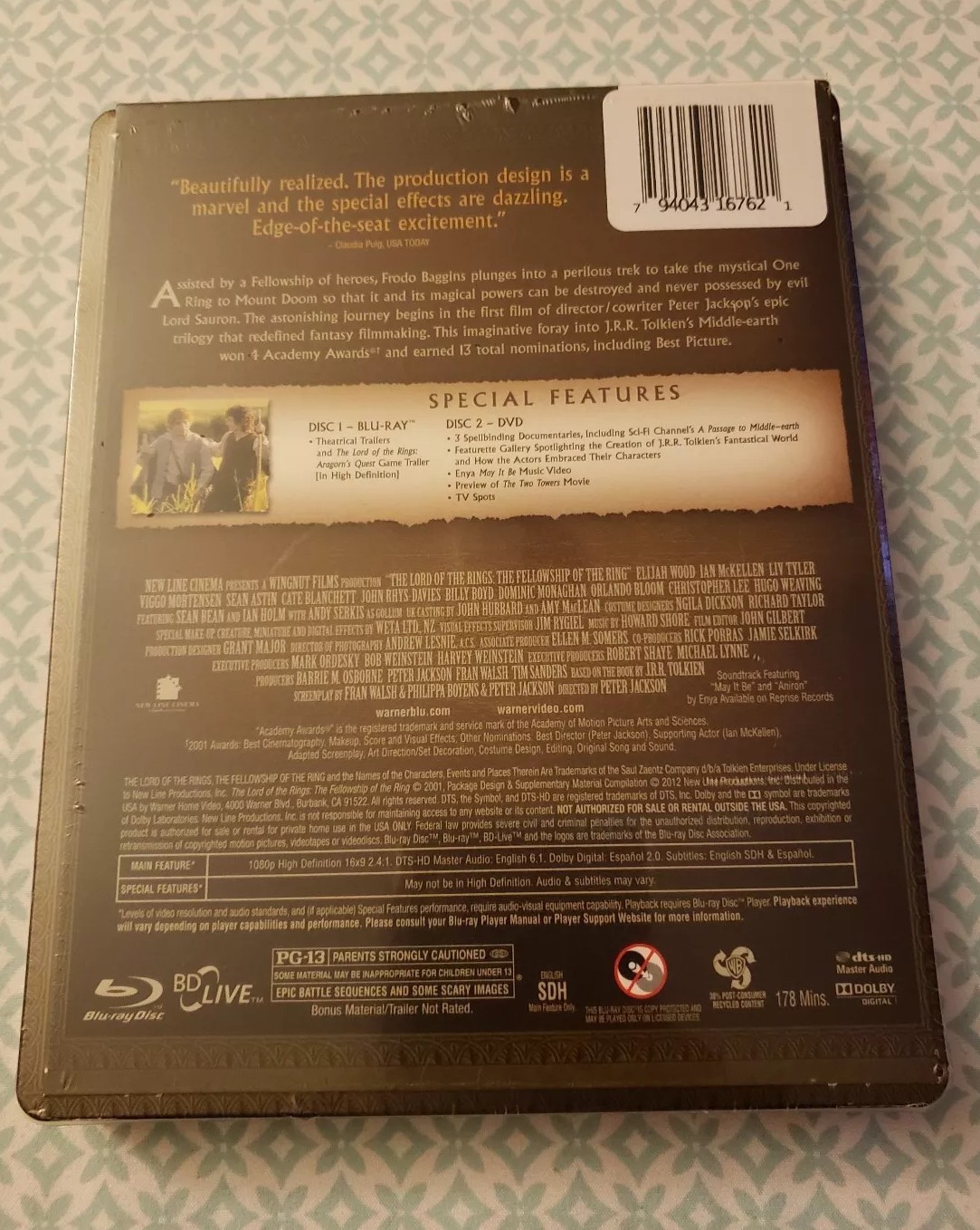 The Lord of the Rings: The Fellowship of the Ring (Blu-ray Disc, 2013, 2-Disc S…