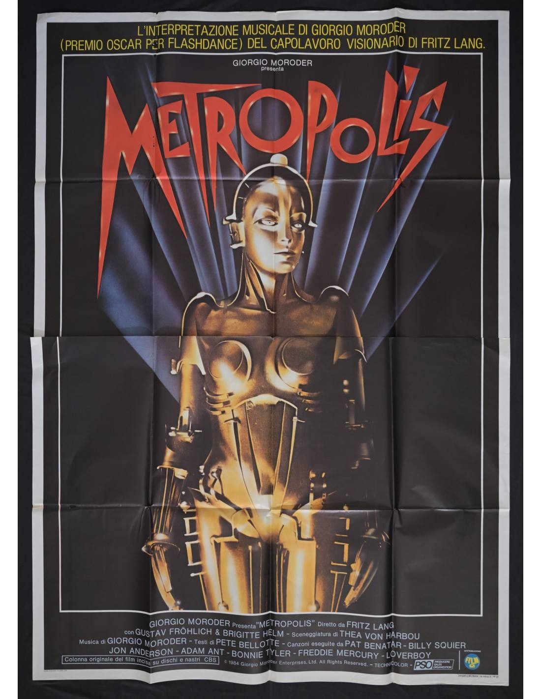 manifesto METROPOLIS Fritz Lang Giorgio Moroder Queen Freddie Mercury A511
