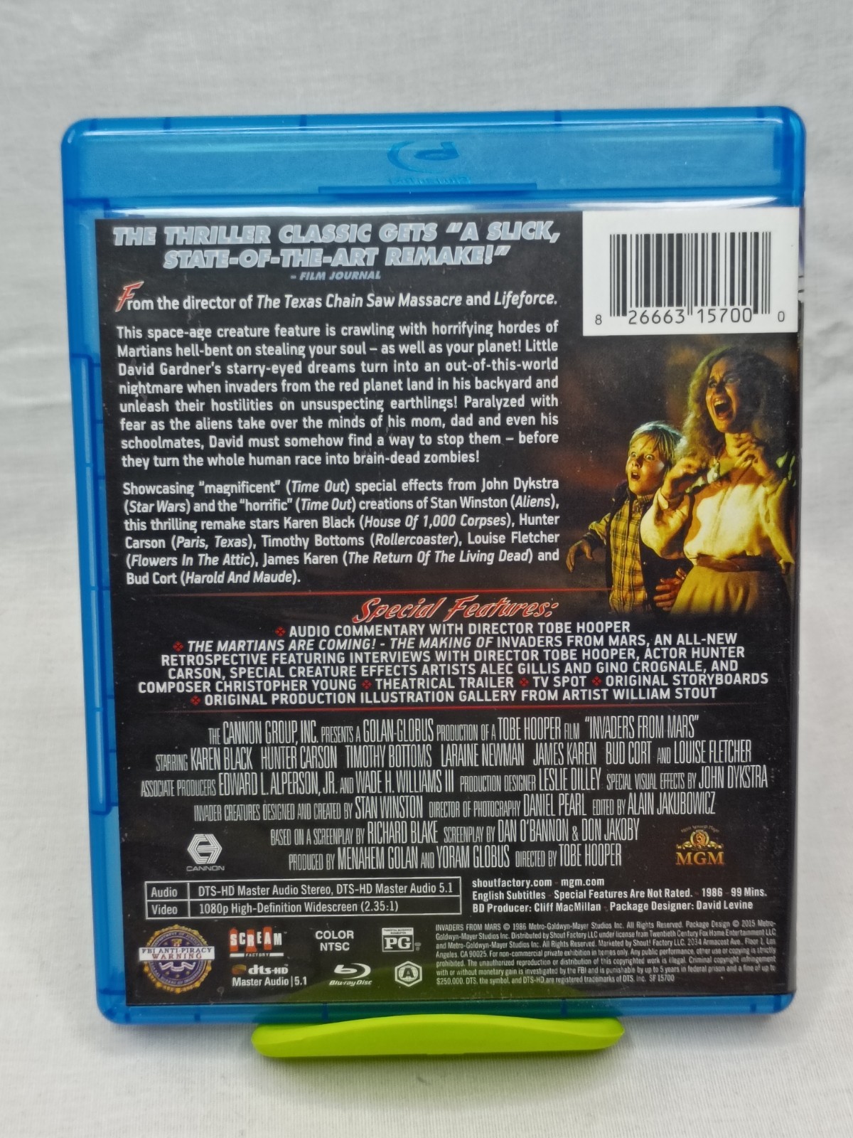Invaders From Mars Blu-ray 1986 Scream Factory OOP Rare Tobe Hooper Karen Black