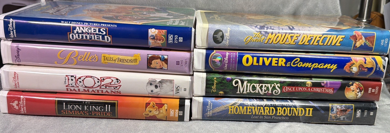 8 VHS Disney Tapes In Various Titles