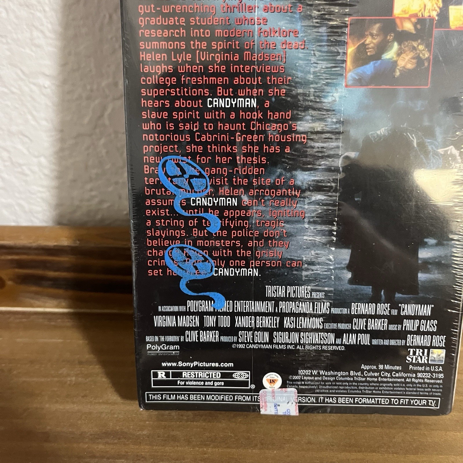 Candyman VHS Rare Variant Cover 1993 HTF New Sealed Watermarks