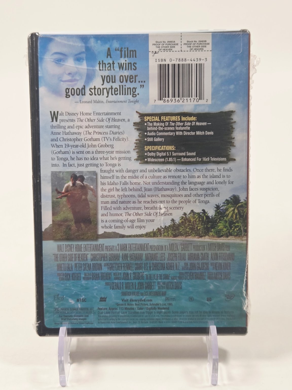 The Other Side of Heaven DVD 2001 Anne Hathaway Christopher Gorham