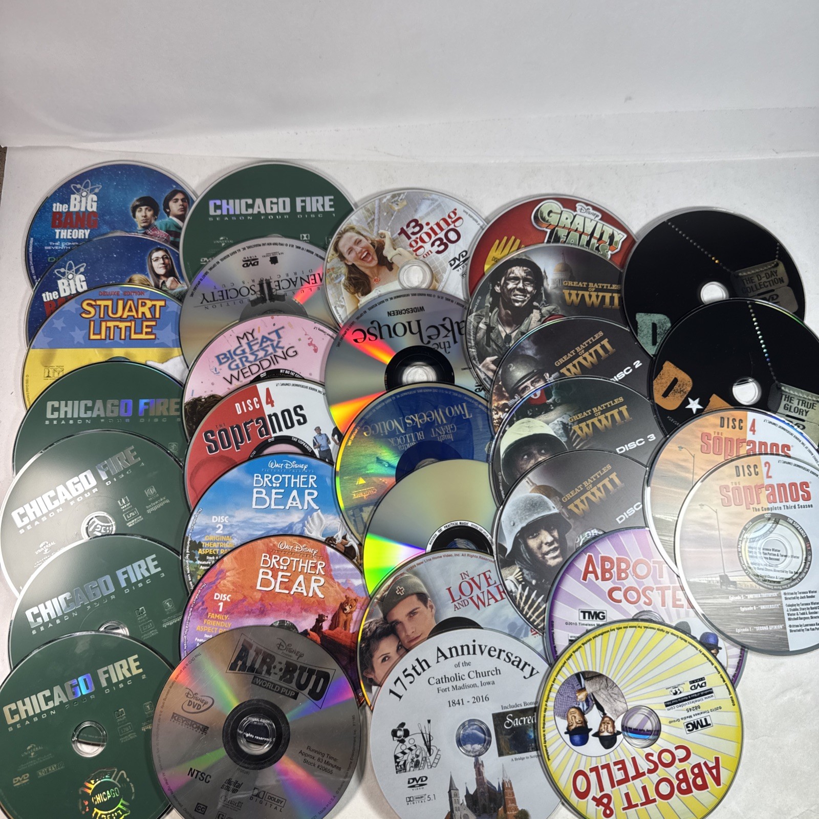 LOT OF (150+) BULK DVD — (Movies / TV Shows) — DVD DISCS ONLY (see DESC) #73