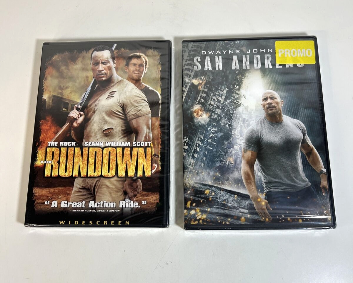 The Rundown & San Andreas NEW-SEALED 2-DVD w/ star “The Rock” Dwayne Johnson