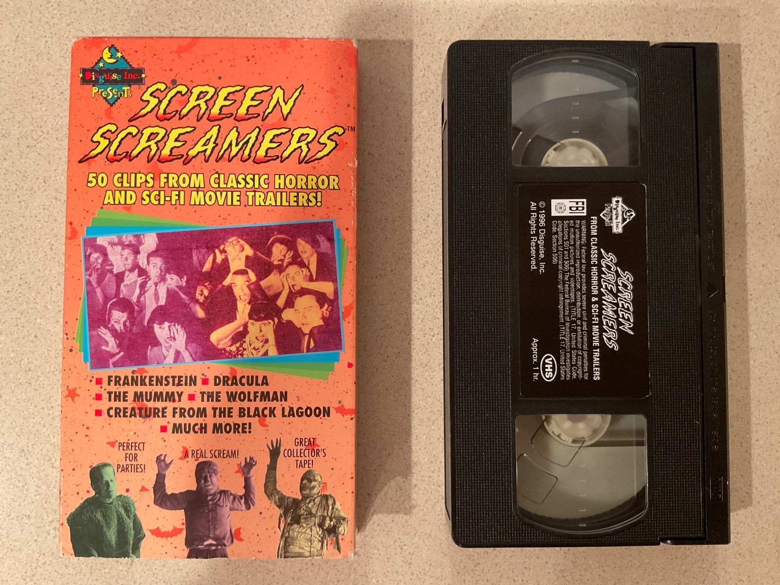 Screen Screamers (VHS, 1996) Clips from 50 Horror and Sci-Fi Movies