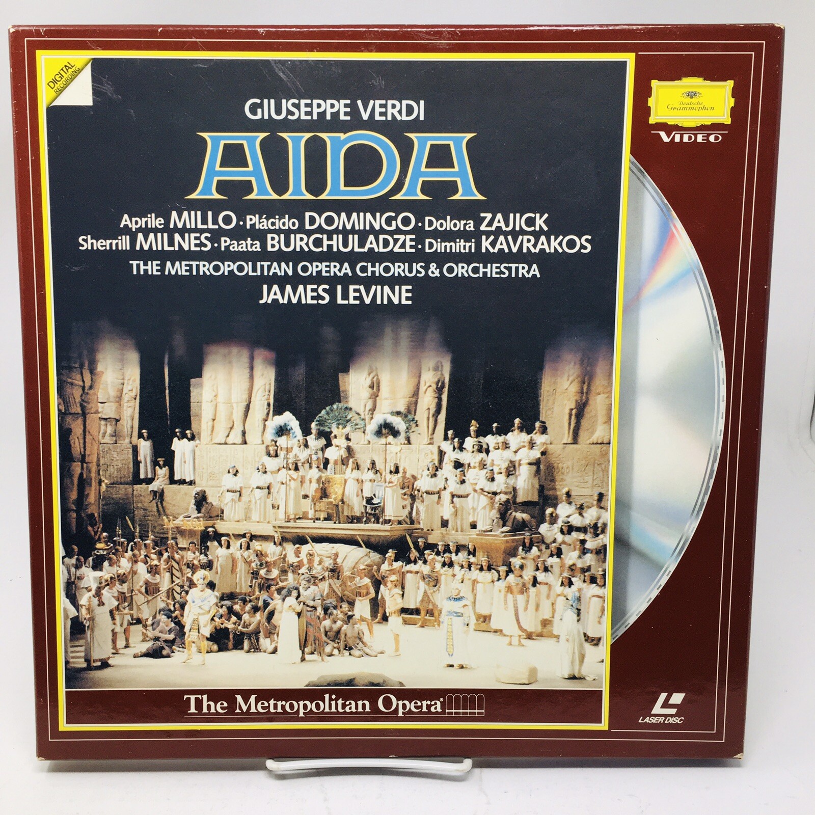 Giuseppe Verdi Aida Metropolitan Opera 2 Laserdiscs Levine Box Set Laserdisc