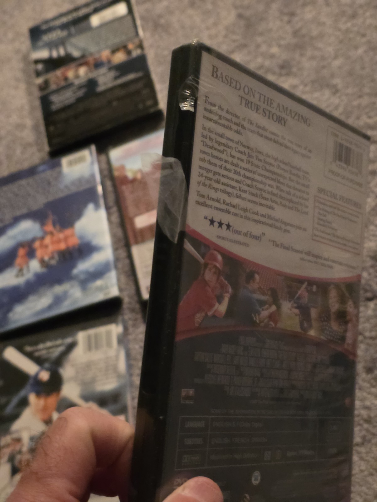 LOT OF 5 BASEBALL THEMED DVDS YANKEES BRONX BURNING SANDLOT NATURAL FINAL SEASON