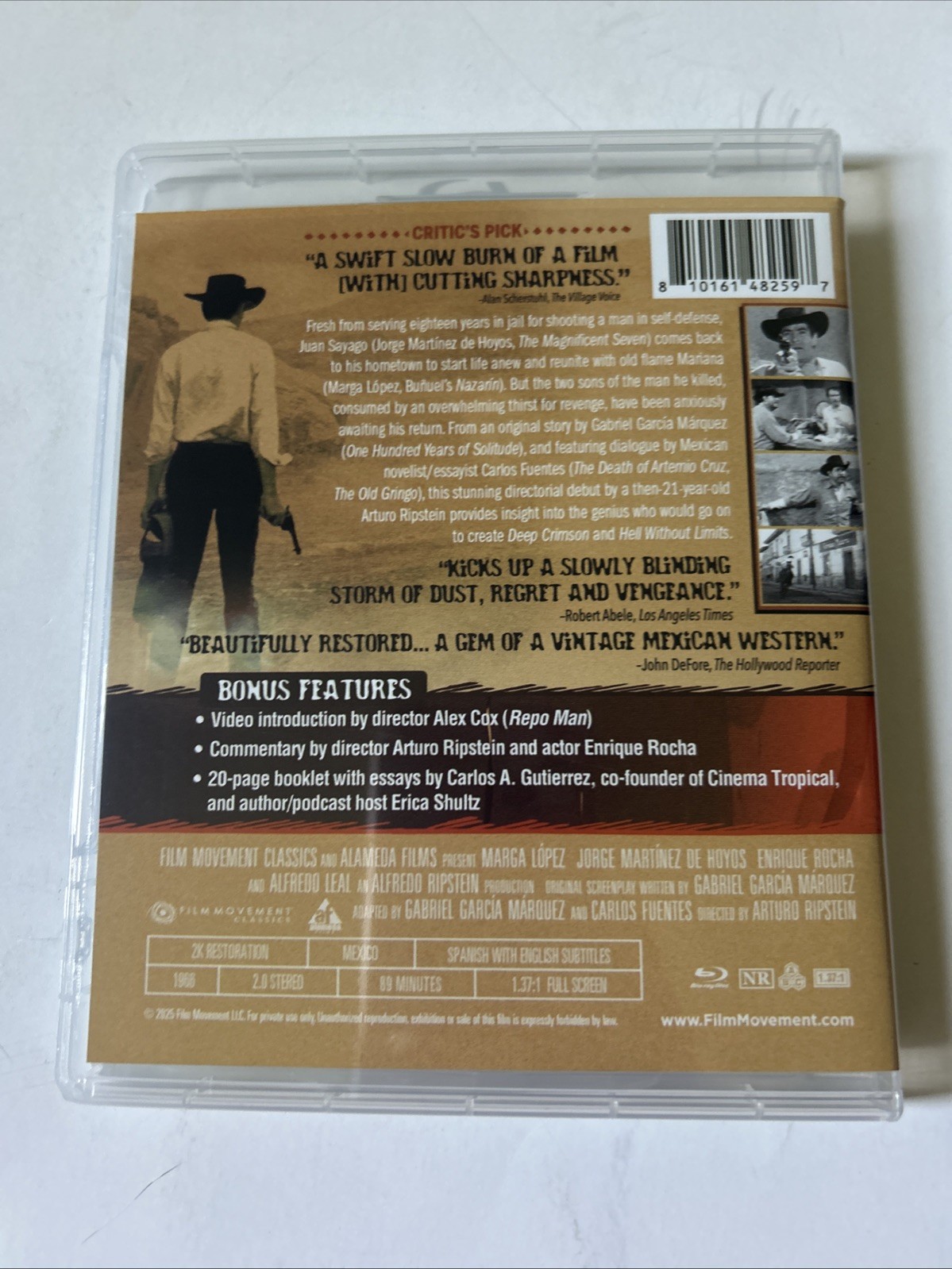 Film Movement NR 2K Time To Die (Tiempo de morir) Blu-ray-slipcover-bonus-west