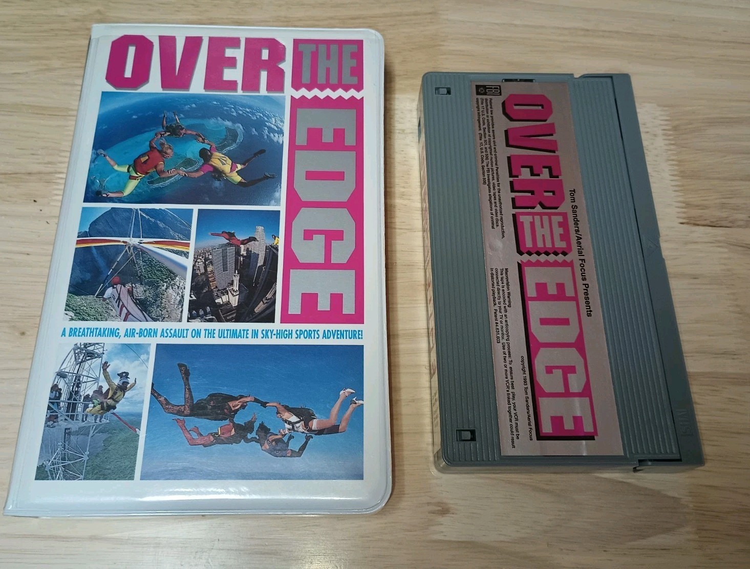 Vtg Over the Edge (VHS, 1993) Skydiving Jumping Extreme Sports Documentary OOP