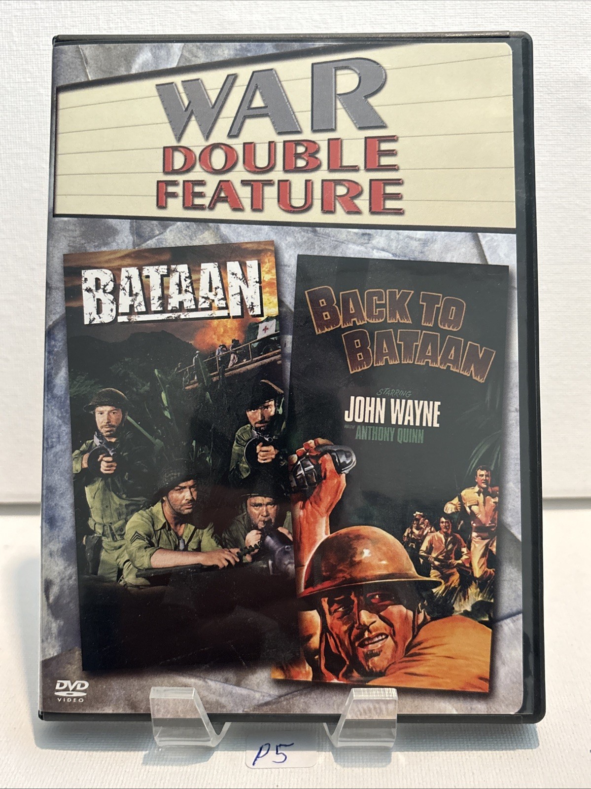 War Double Feature BATAAN and BACK TO BATAAN 1943-1945. Mint! P5