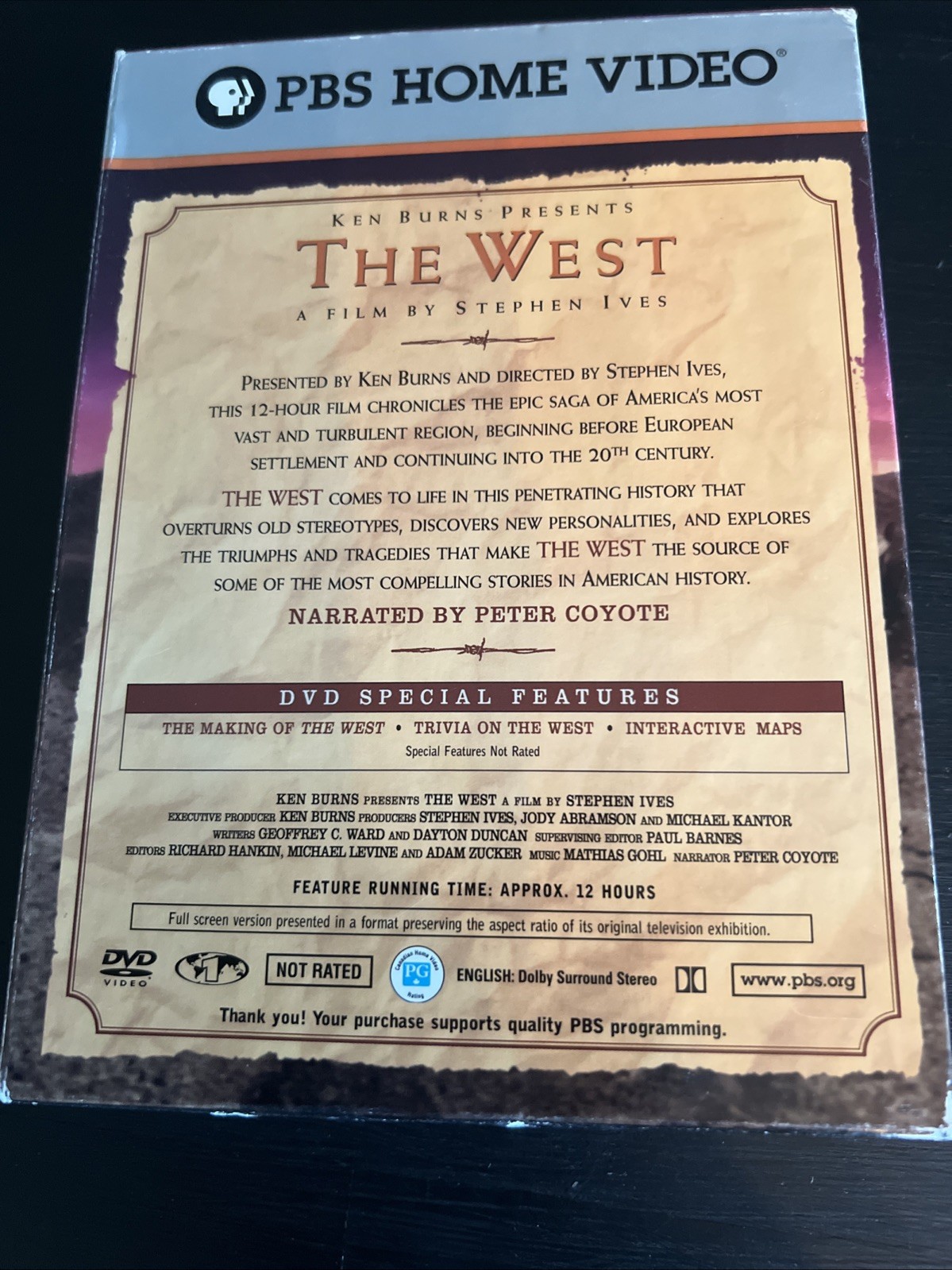Ken Burns Presents the West: A Film by Stephen Ives 5-DVD Set (1996)