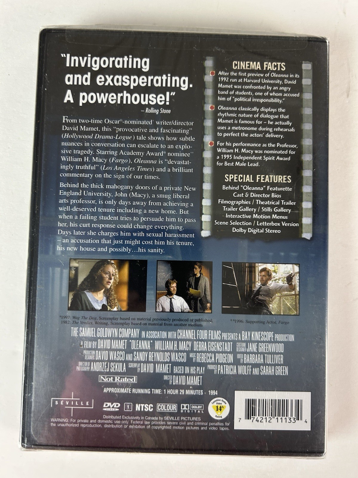 Oleanna DVD 1994 William H Macy David Mamet New Sealed