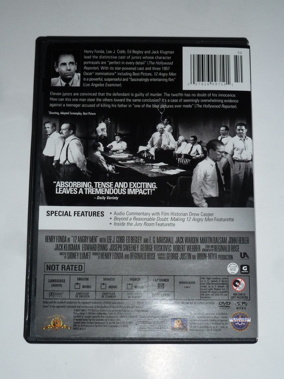 12 Angry Men DVD movie courtroom legal drama jury Henry Fonda Collector’s Ed.!