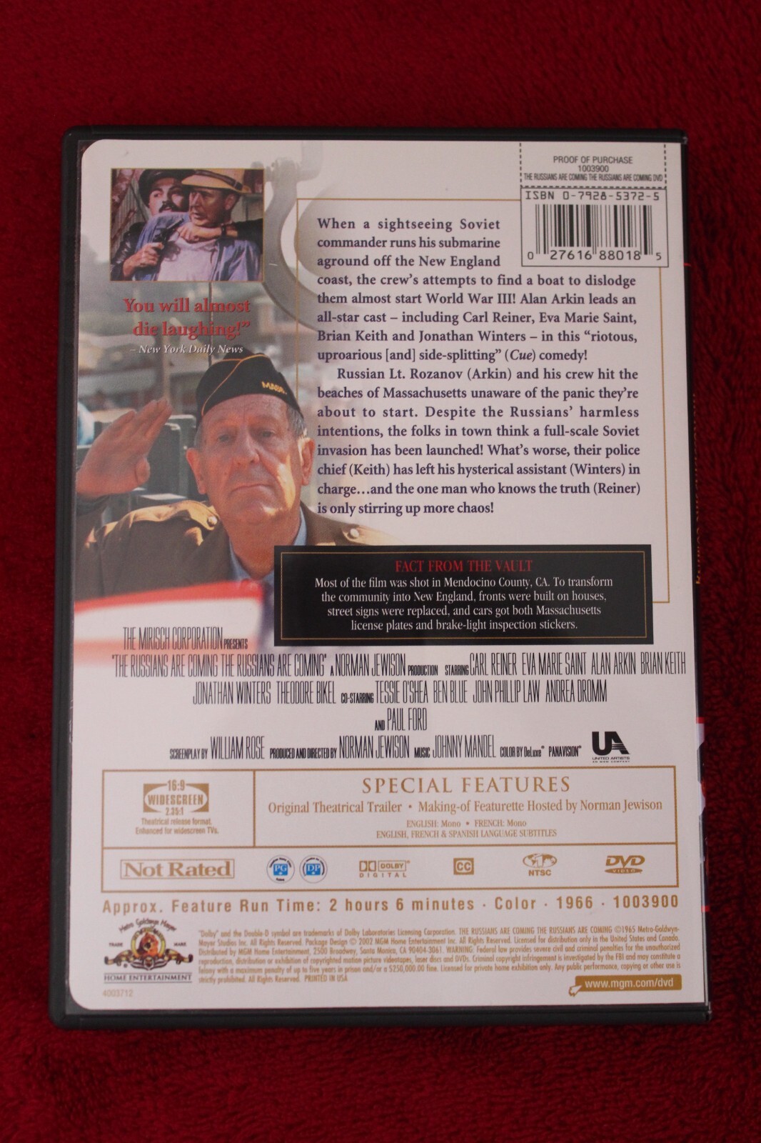 The Russians are Coming, The Russians are Coming DVD Movie Like New! MGM