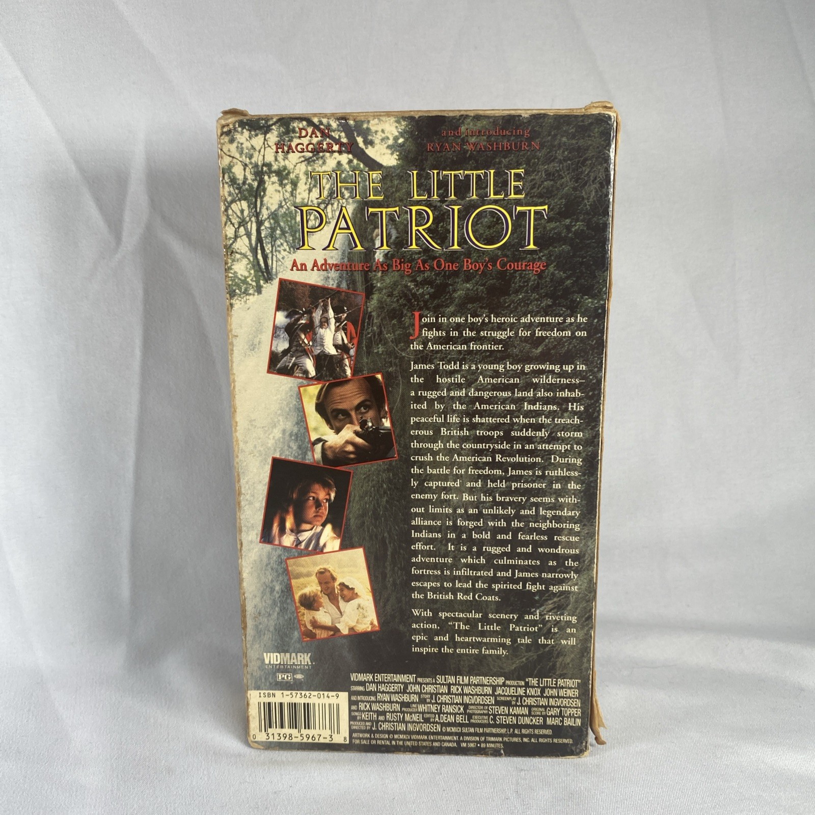 The Little Patriot VHS tape CHILDREN’S HTF VIDMARK Dan Haggerty RYAN WASHBURN