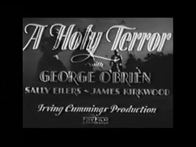 A HOLY TERROR 1931 GEORGE O’BRIEN, SALLY EILERS region free DVD