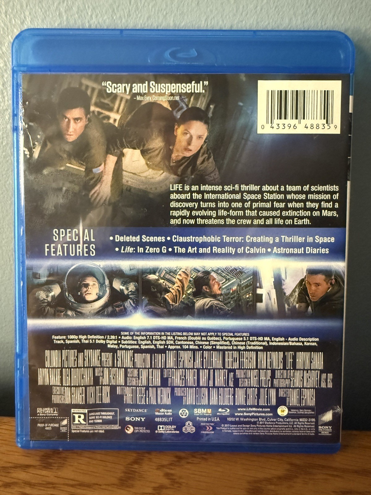 Life Blu-ray 2017 (mint disc)