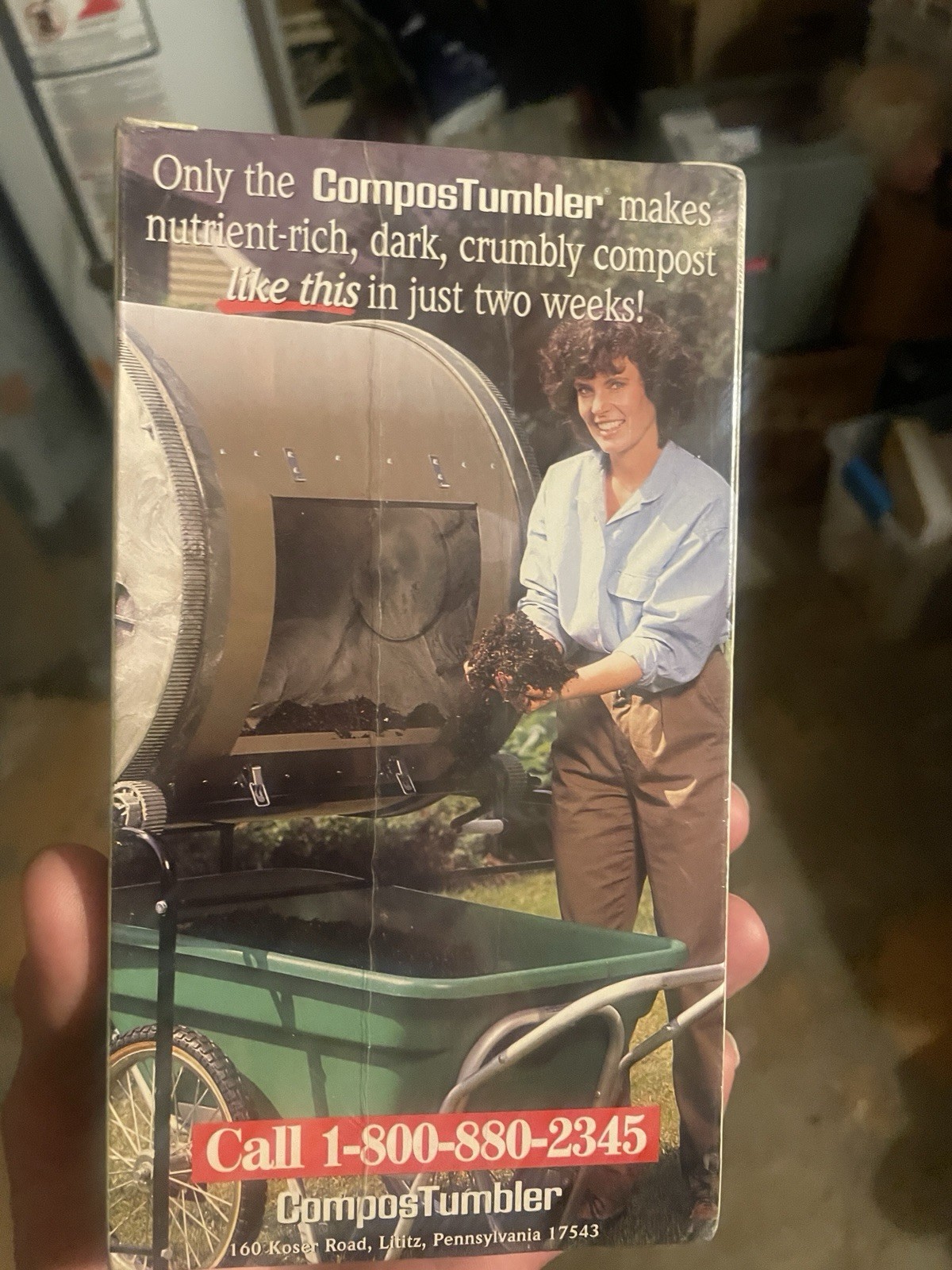 ComposTubler VHS Vintage Tutorial Video “Compost in 14 Days” With Cassette NEW