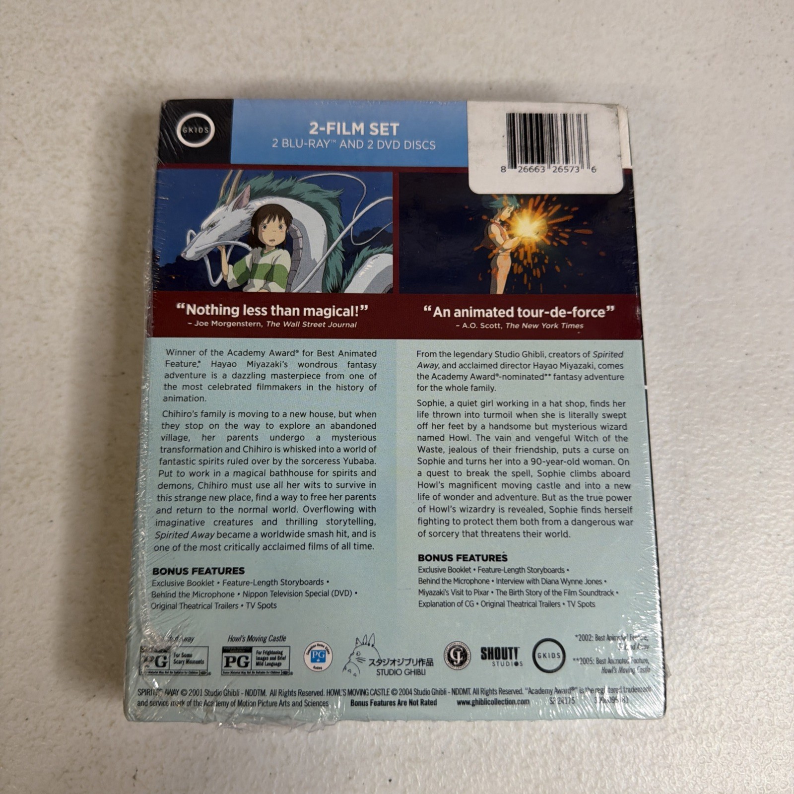 Studio Ghibli-Spirited Away/Howl’s Moving Castle (Blu-ray + DVD 2005) NEW