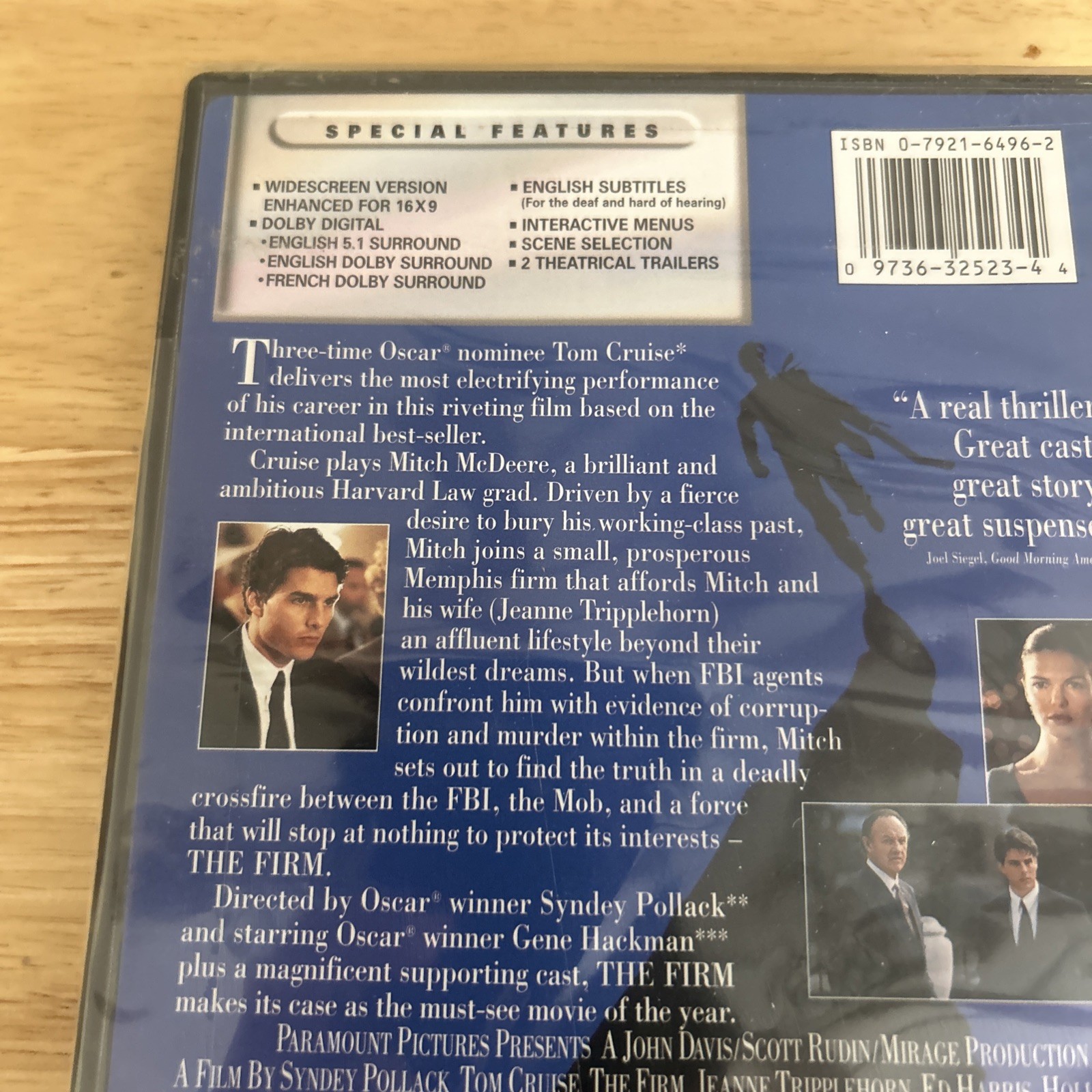The Firm (DVD, 1993)Drama Tom Cruise Gene Hackman 2000 Edition- NEW Authentic US