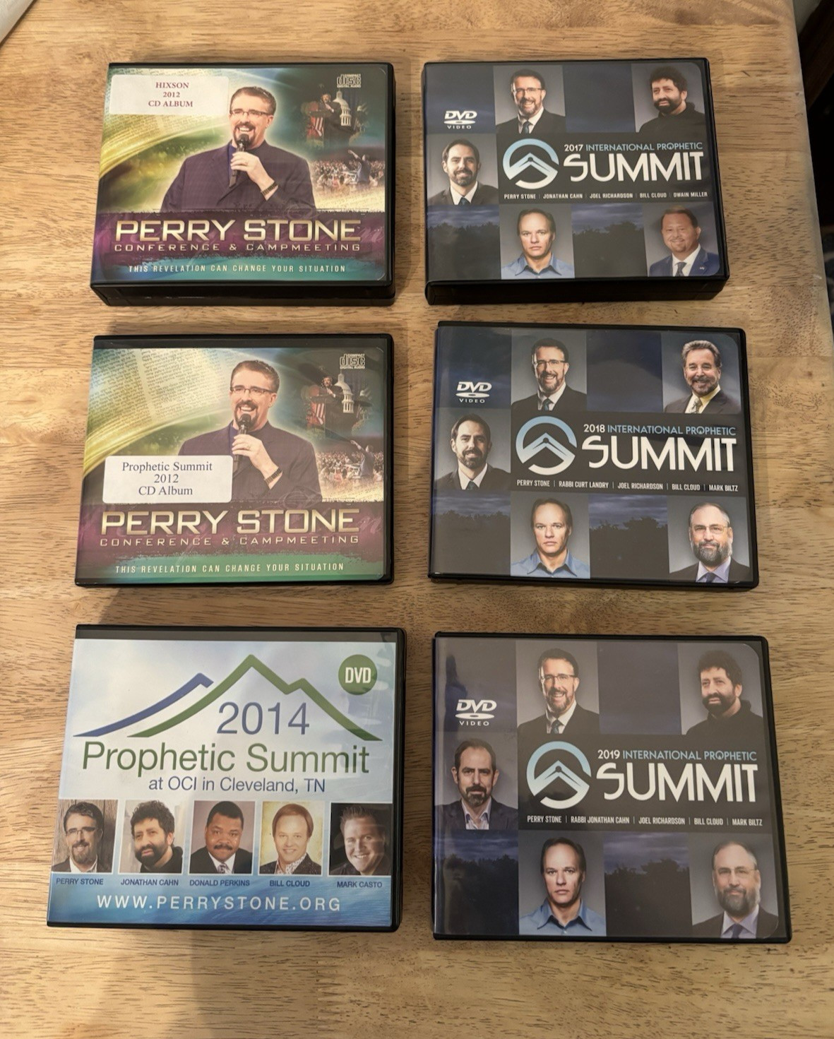 6 LOT DVD/CD Perry Stone INTERNATIONAL PROPHETIC SUMMIT 2012 2014 2017 2018 2019