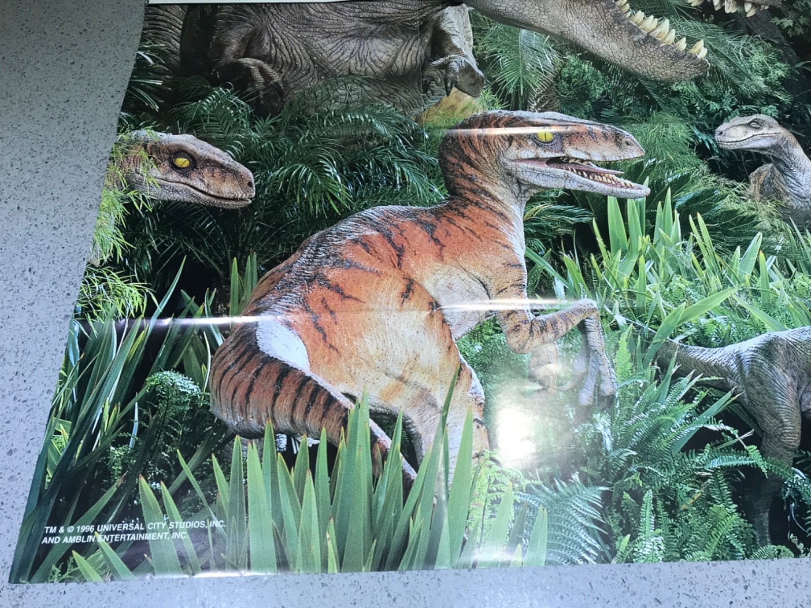 Huge JURASSIC PARK – THE LOST WORLD 40×60″ Subway Film Movie Cinema Poster 1996