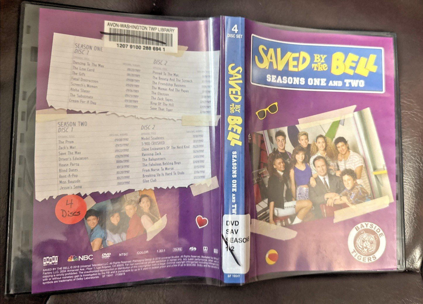 Lot of 3 ; Saved By The Bell; Years 1-4; College Years: Movies; 16 discs; EX-Lib