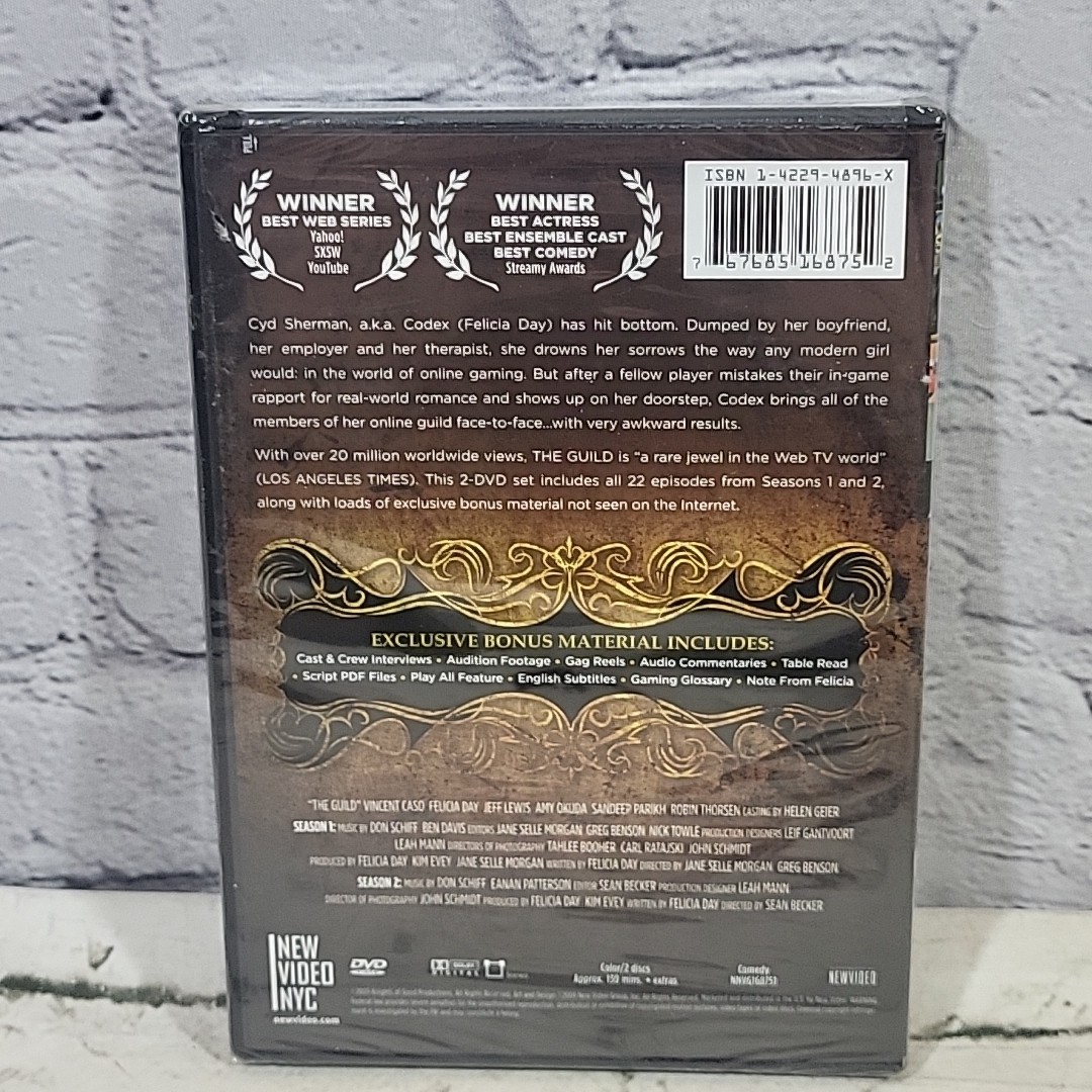 THE GUILD Seasons 1 & 2 2-Disc DVD Set Felicia Day NEW & SEALED