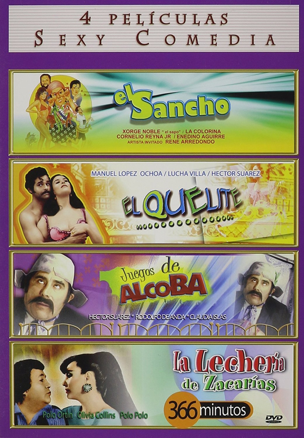 Sexy Comedia, 4 Peliculas, DVD, 2009, El Sancho, El Quelite, Juegos de Acoba, +
