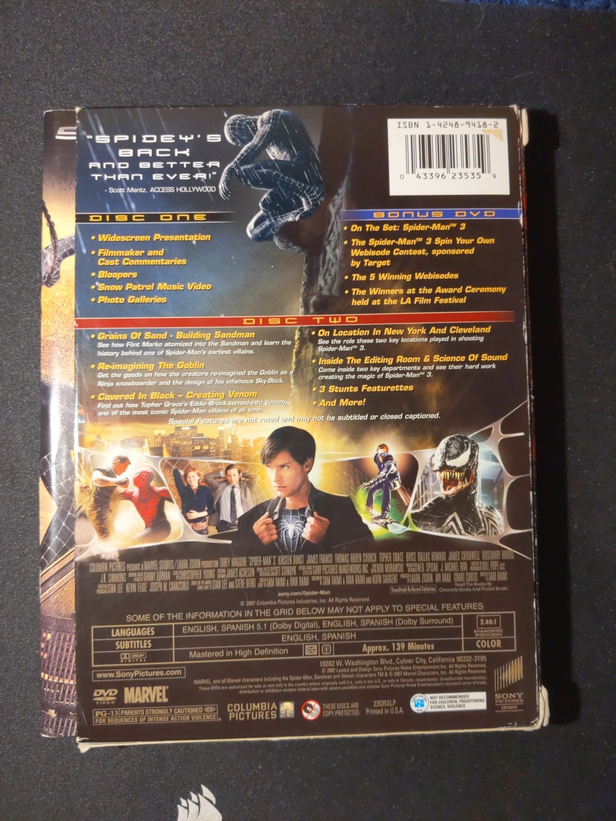 Spider-Man 3 (3-Disc Widescreen Deluxe Edition)(DVD) + Production Notes Book
