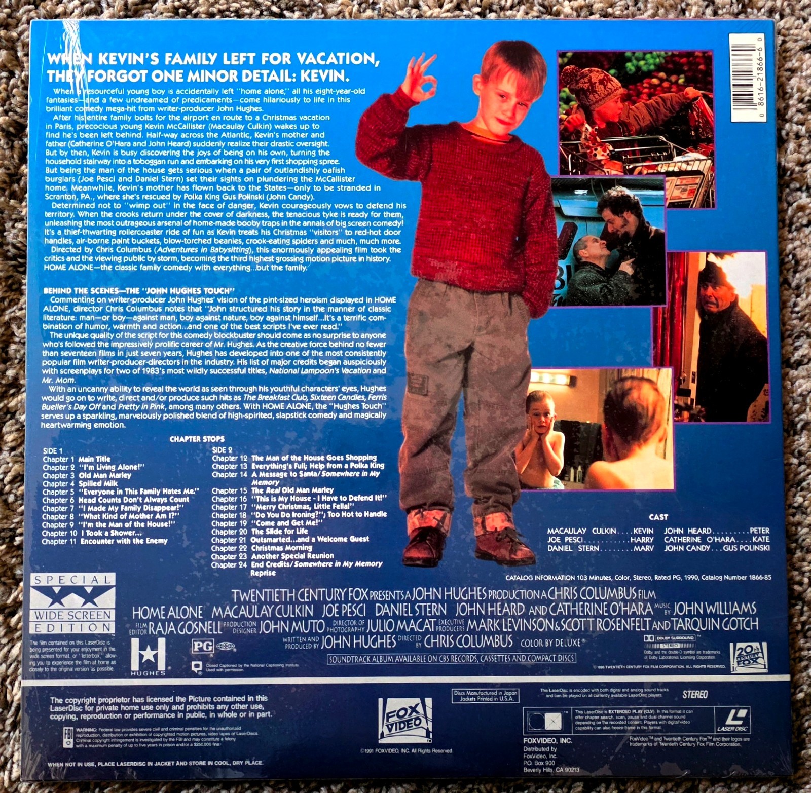 Home Alone Laserdisc Macaulay Culkin Chris Columbus Widescreen