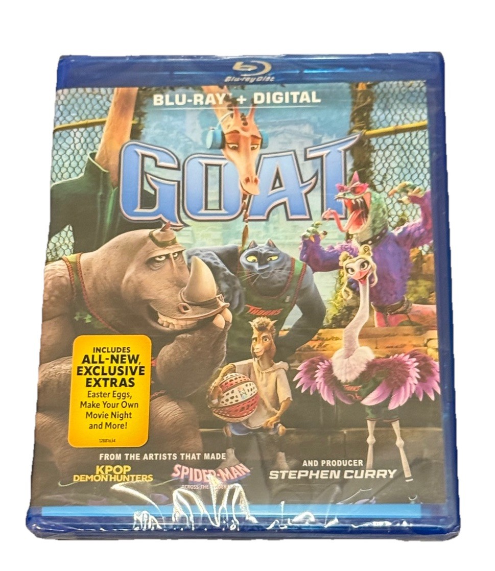 GOAT (Blu-ray, 2026) NEW Gabrielle Union David Harbour Nick Kroll animated sport