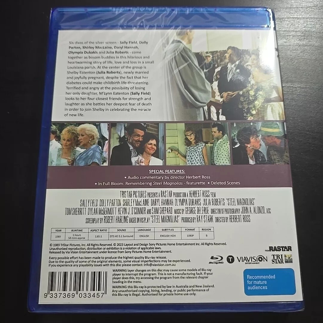STEEL MAGNOLIAS (1989) Blu-Ray BRAND NEW (USA Compatible)