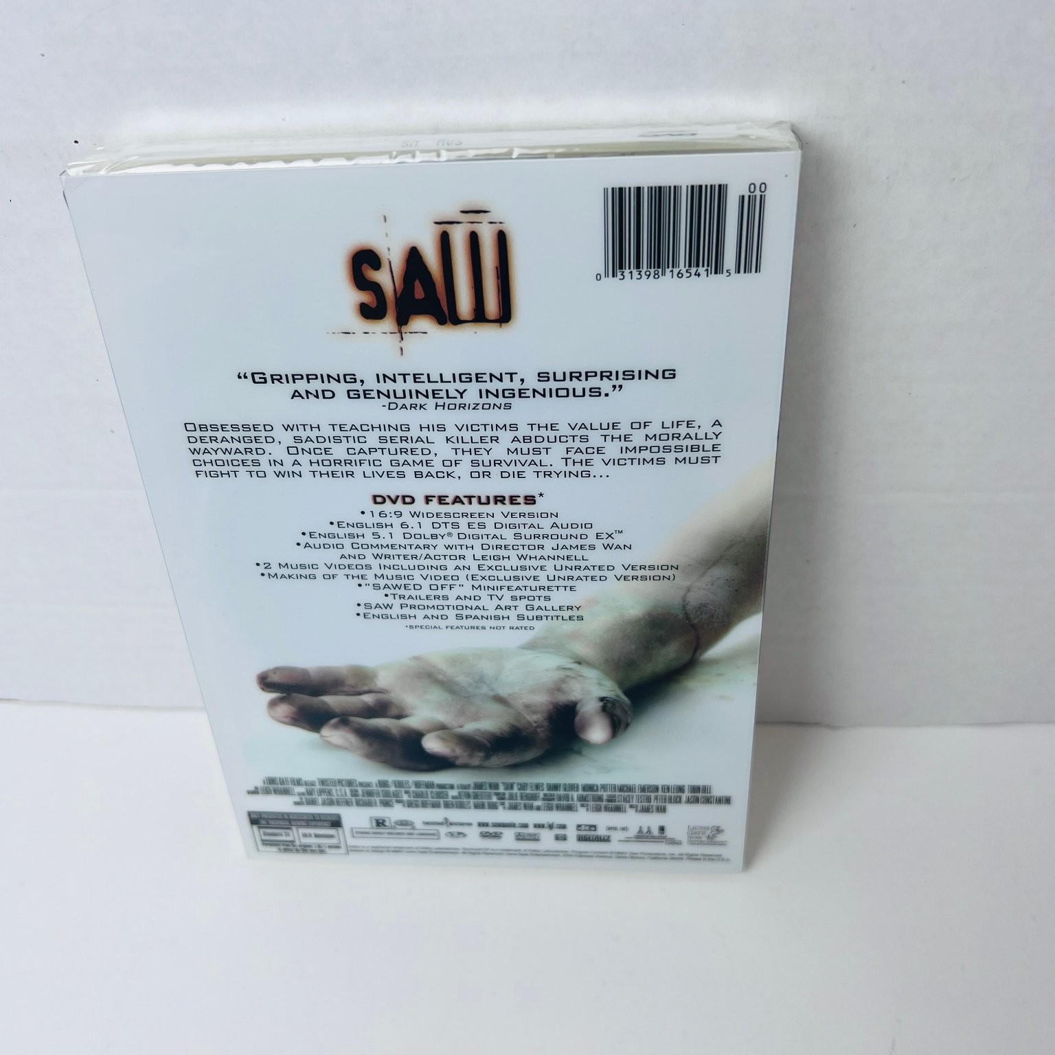 SAW DVD 2004 Widescreen James Wan Cary Elwes Danny Glover Horror Thriller