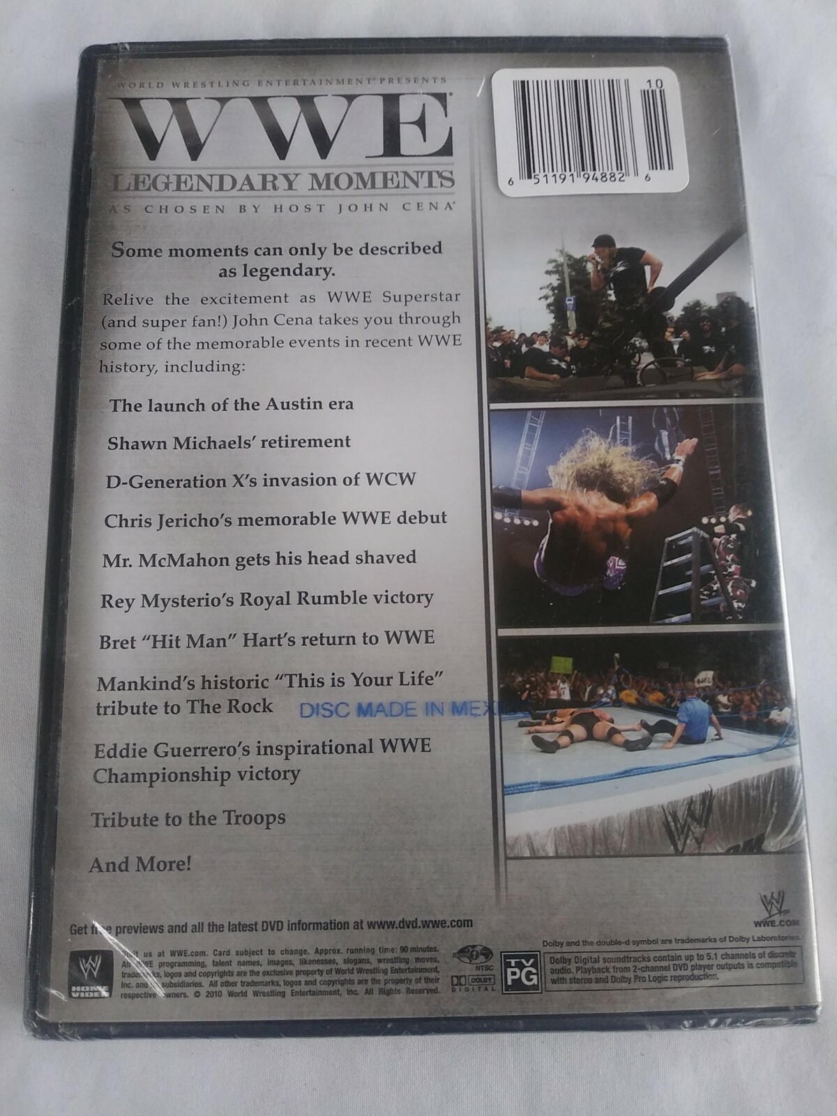 WWE: Legendary Moments As Chosen By Host John Cena (DVD 2010) NEW Sealed F-Ship