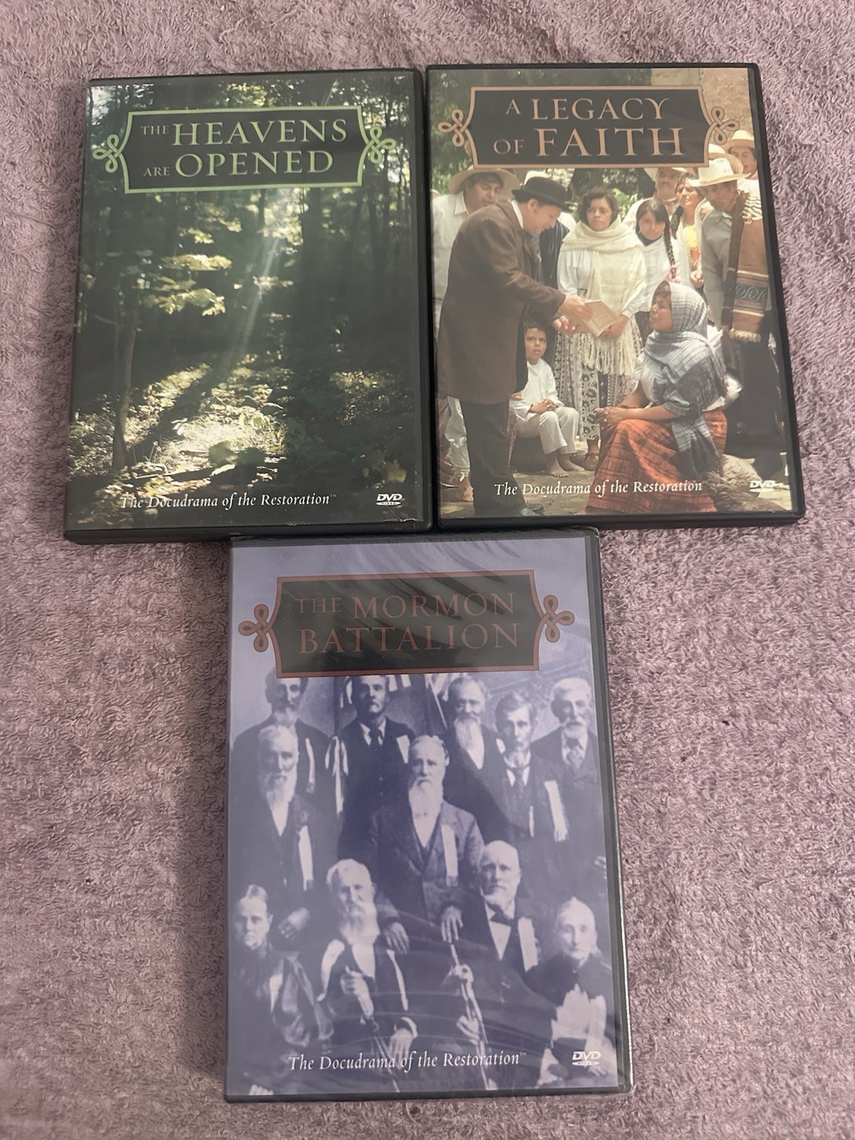 THE DOCUDRAMA OF THE RESTORATION DVD 2002 3 DVD Lot Set Mormons Heavens Faith