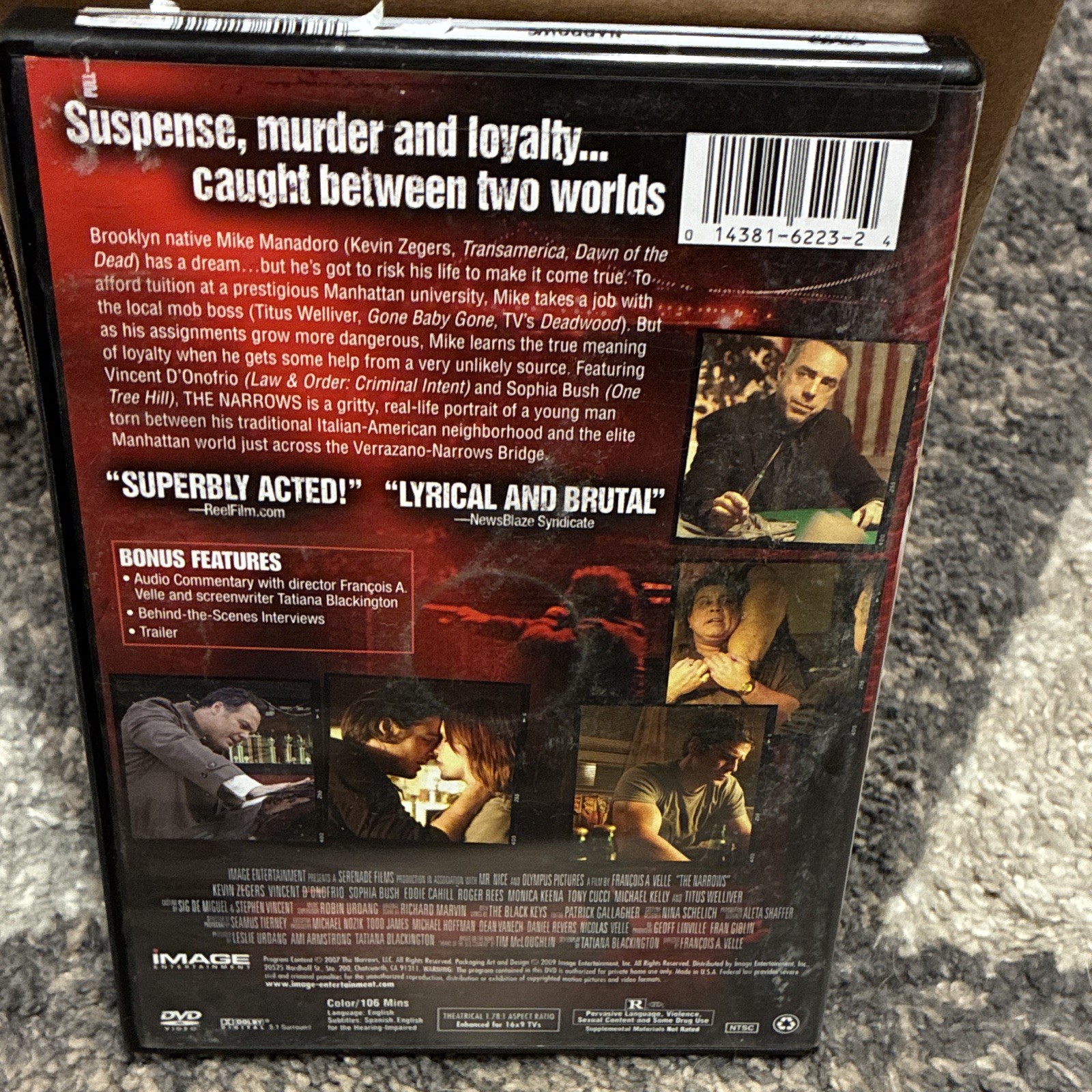 Image Entertainment The Narrows DVD Commentary R 2008 106 min 16:9 NTSC