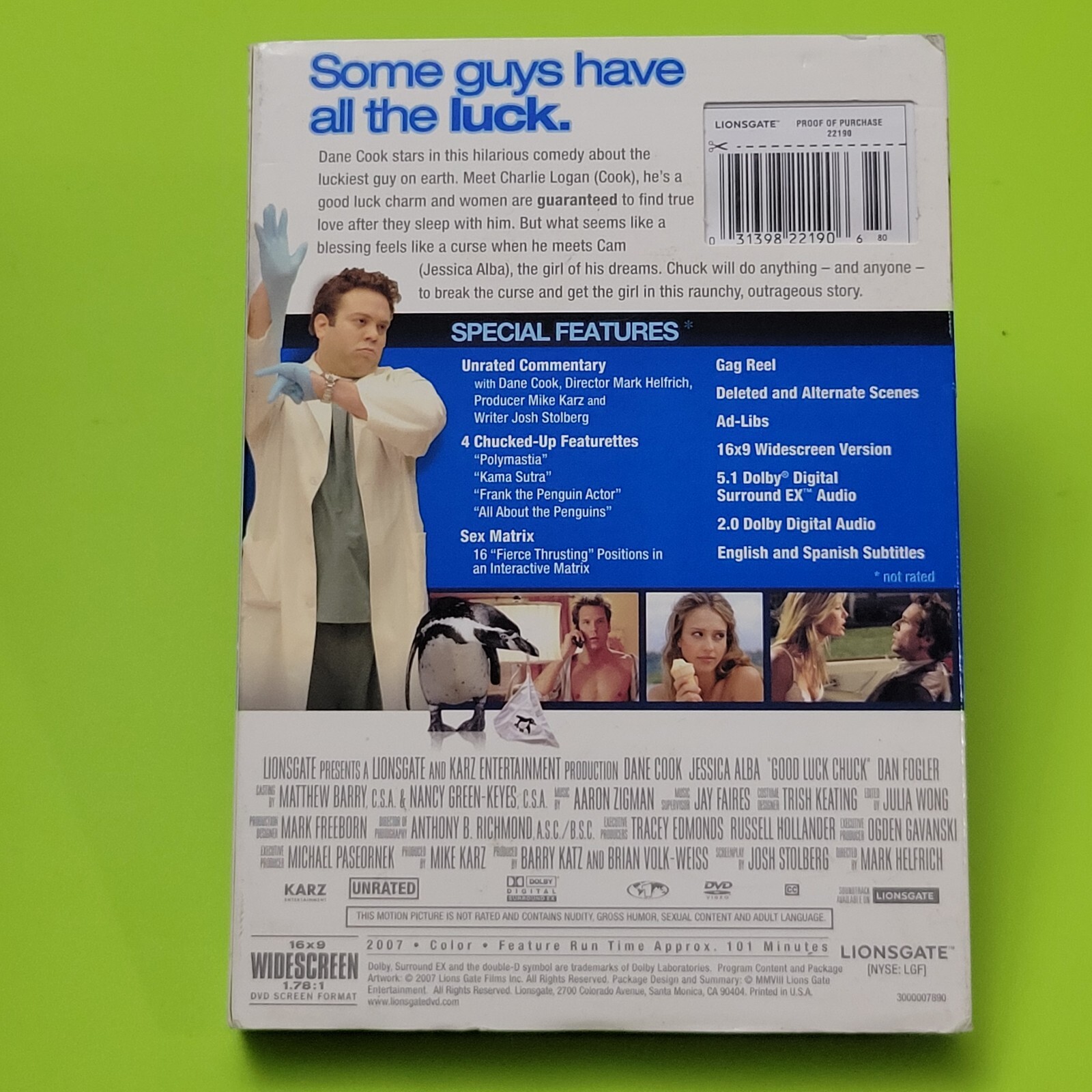 Good Luck Chuck (Unrated Widescreen Edition) DVD — 📀 w/slipcover