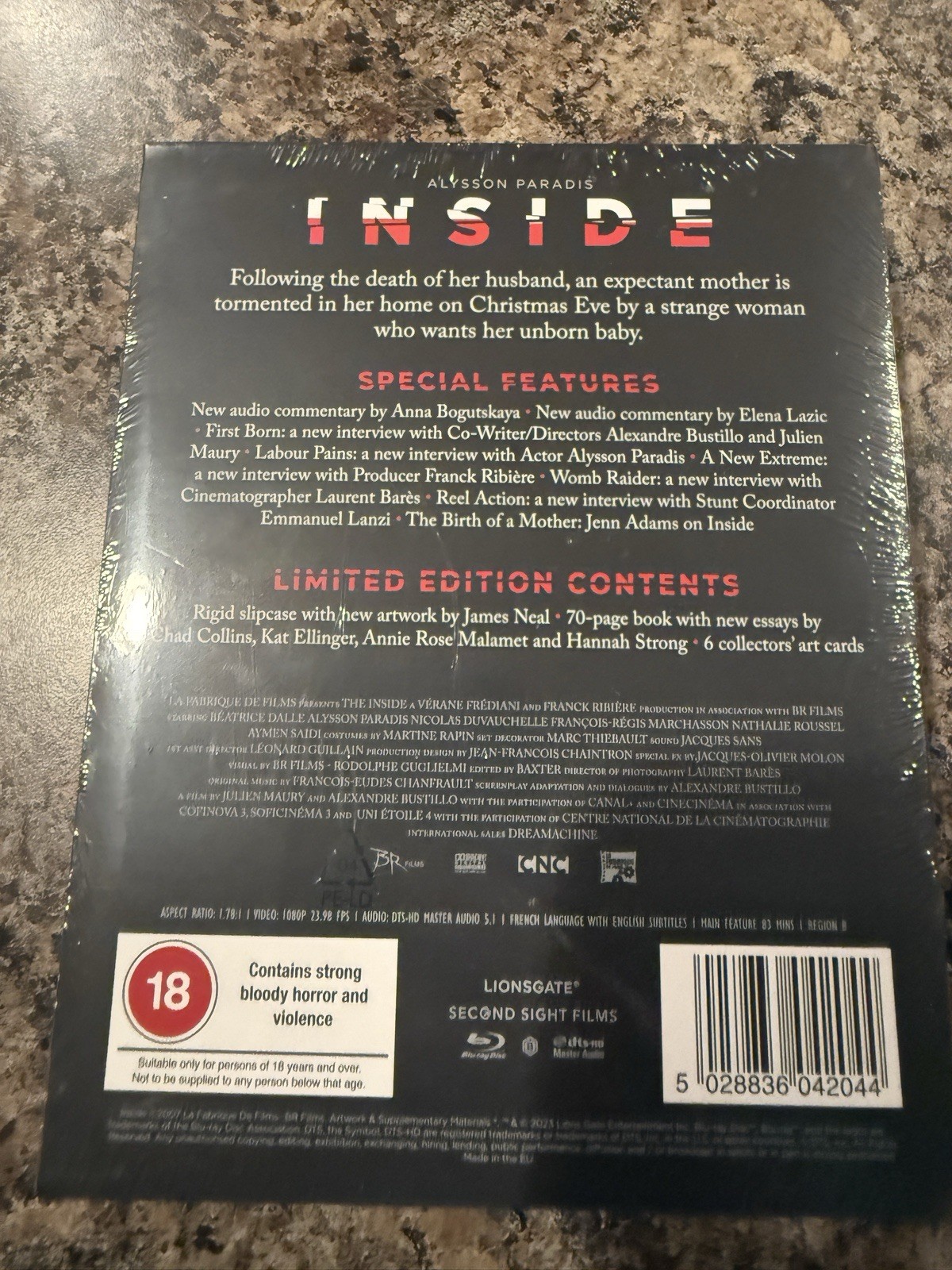 Inside Limited-Edition Blu-ray Second Sight/Region B Brand New Sealed Free Ship