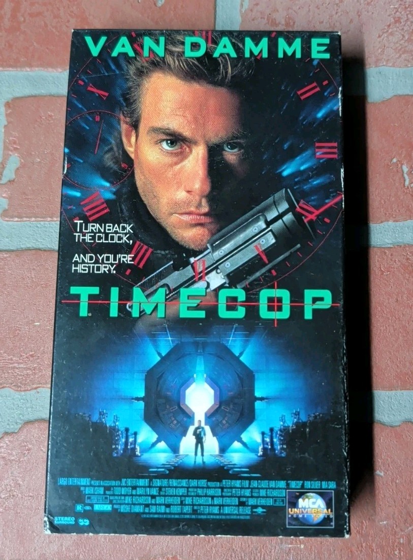 Timecop VHS Tape Movie Video Jean Claude Van Damme Sci-Fi Action Time Travel Cop