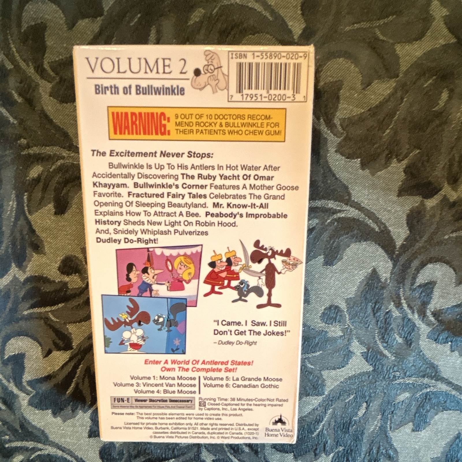 The Adventures of Rocky and Bullwinkle VHS Box Set Vol 1-6 Buena Vista 1992