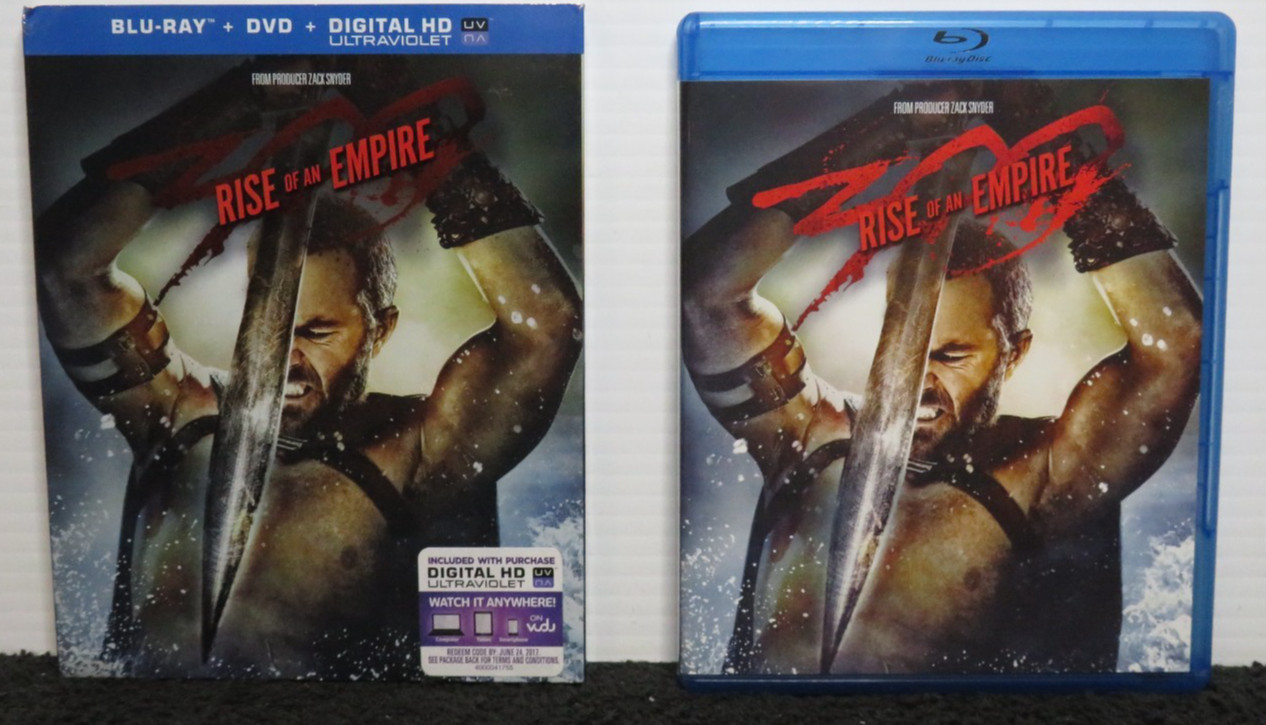 300 RISE OF AN EMPIRE DVD + BLU-RAY DISC SLIPCOVER