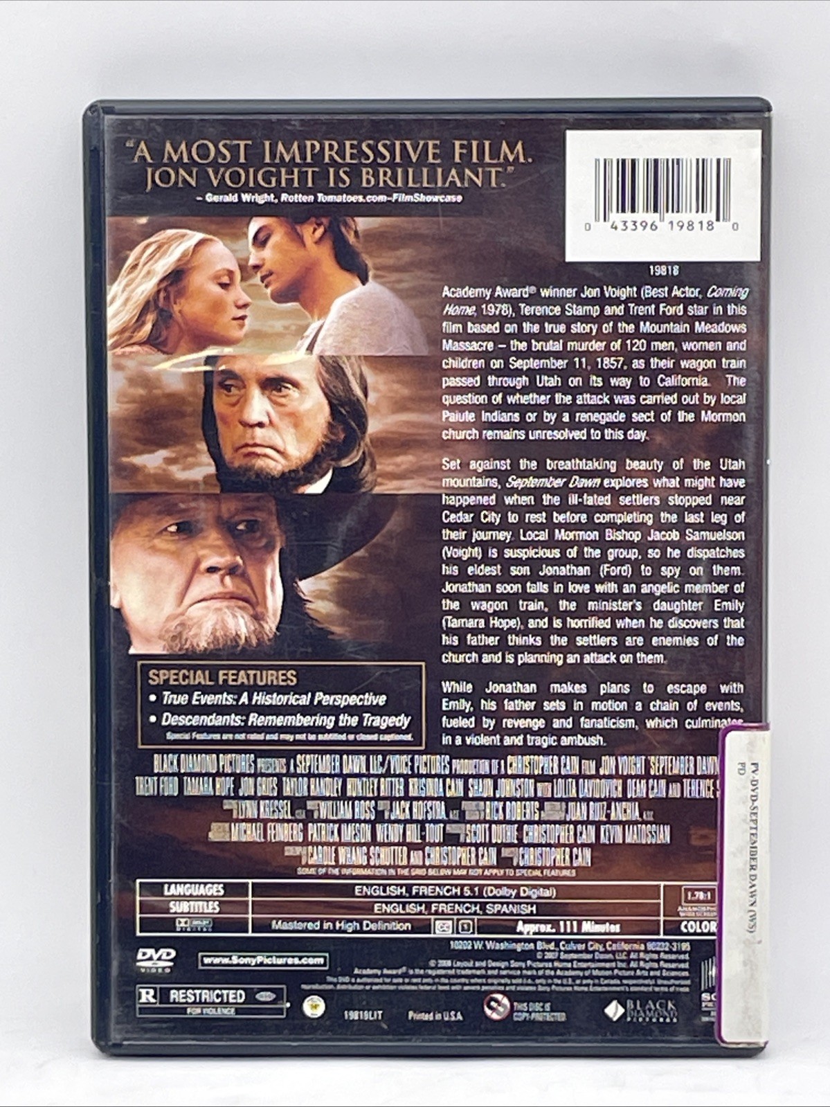 September Dawn – DVD 2007 A Film By Christopher Cain